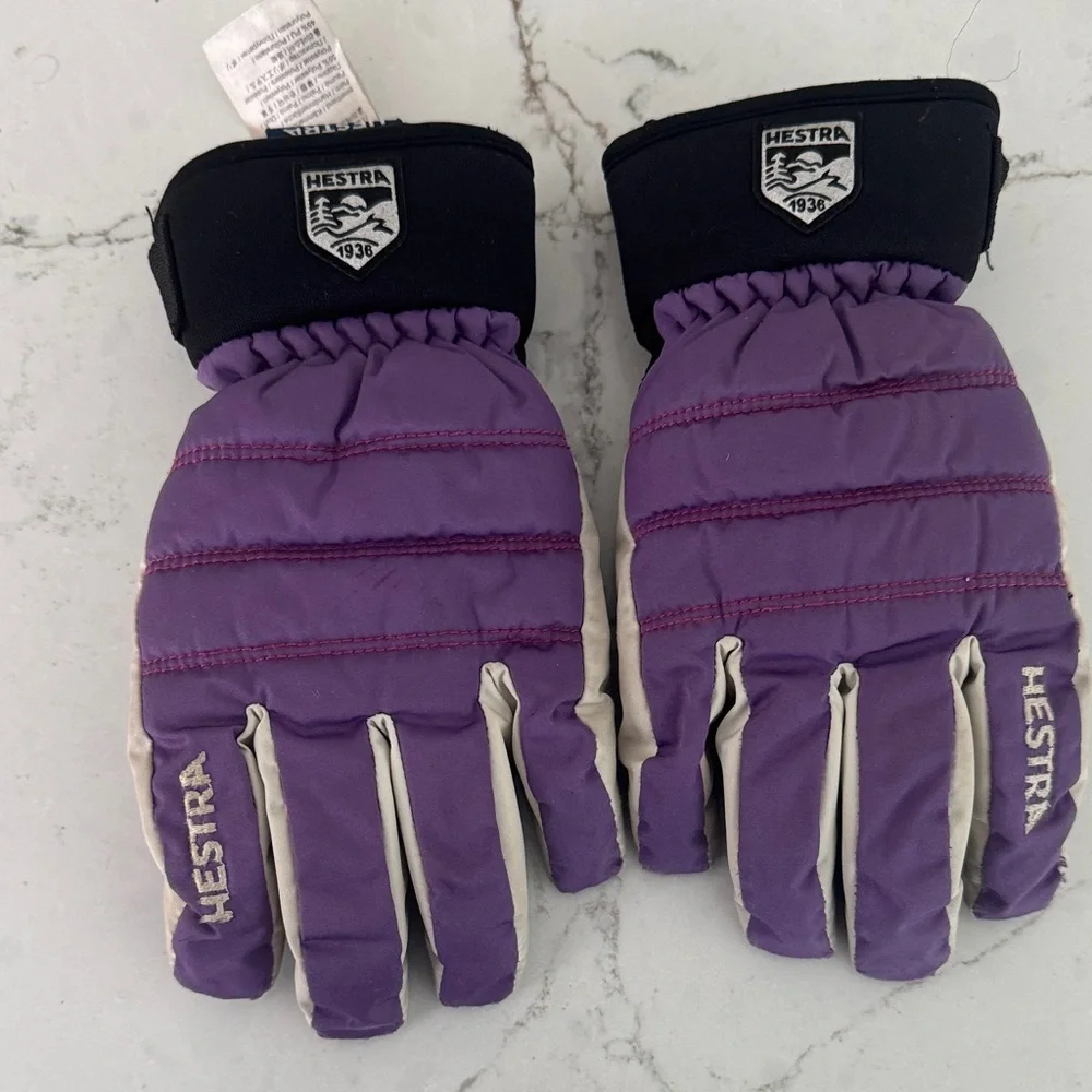 Hestra Ferox Primaloft CZone Black and Purple Gloves